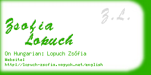 zsofia lopuch business card